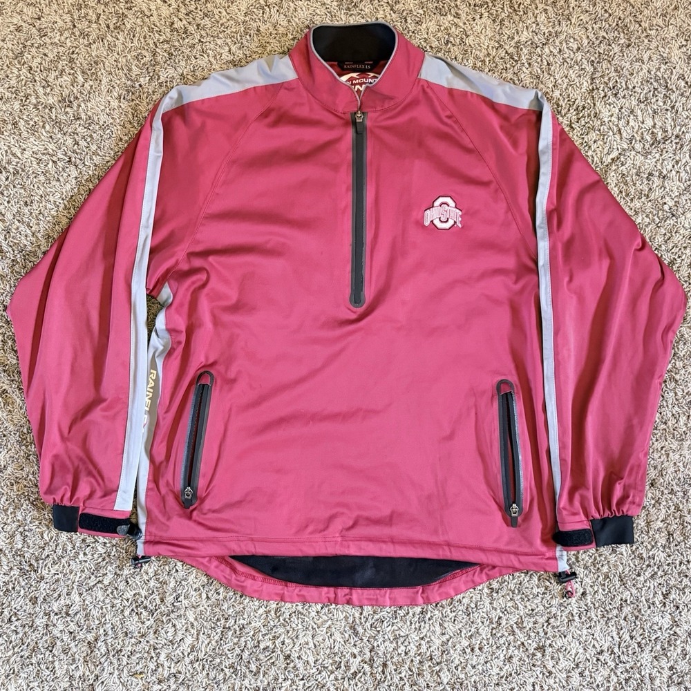 Ohio State Windbreaker Jacket Mens M Sun Mountain Rainflex LS Golf Waterproof